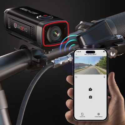 5. AKEEYO AKY-710S Sportkamera 4K-Videorekorder für Motorradlenker - Schwarz