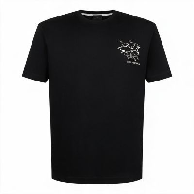 4. Paul&Shark Herren-T-Shirt aus Baumwolle, schwarz – Modell 26411035-11, klassischer Schnitt, hochwertige Baumwolle