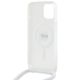 6. Karl Lagerfeld Crossbody IML Karl Head MagSafe Hülle für iPhone 15 / 14 / 13 – transparent