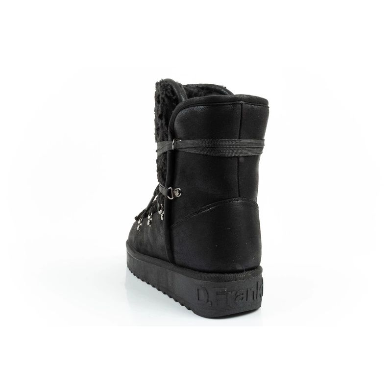 5. D.Franklin Damen Winter Schneestiefel, modisches Fellfutter, schwarz hoch