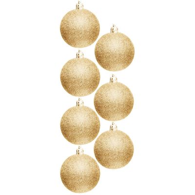 55. Dekorative Kunststoffkugeln, 6 cm, Set mit 35 Stück, Gold