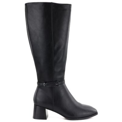 6. Schwarze Sergio Leone KZ-31-S Damen-Lederstiefel mit hohem Absatz