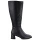 6. Schwarze Sergio Leone KZ-31-S Damen-Lederstiefel mit hohem Absatz