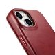 14. iCarer CE Oil Wax Premium Leather Folio Case iPhone 14 Plus Magnetic Flip Leather Folio Case MagSafe Red (AKI14220707-RD)