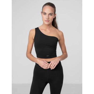 Damen One-Shoulder Yoga Crop Top 4F H4Z22-TSD033