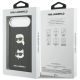 8. Karl Lagerfeld FW iPhone Air Hülle mit genarbten Karl & Choupette Köpfen, Pins und Logo - Schwarz