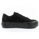 4. Lee Cooper Damen Sportschuhe Stoff Plateau Sneakers schwarz