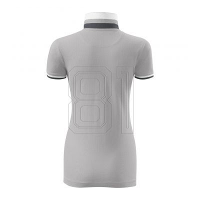 3. Malfini Collar Up W MLI-257A4 Silbergraues Poloshirt