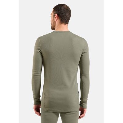 2. Odlo BL TOP Crew Neck l/s ACTIVE WARM Langarm Thermounterwäsche Größe M Grau