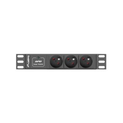 4. RACK-Steckdosenleiste Lanberg PDU-03E-0200-IEC-BK (3 x Typ E; 10 A; 2 m; schwarz)