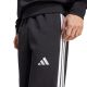 5. adidas Essentials Herren-Fleecehose mit drei Streifen, weitem Bein, Schwarz JM1770