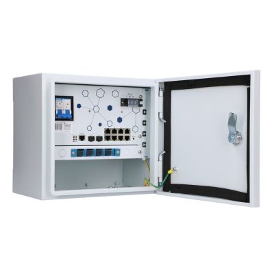 3. Extralink Outdoor PoE Switch Minos 8x RJ45 1000Mb/s PoE, 2x SFP, 200W, L2, aktive Kühlung
