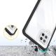 6. Klare 3in1 Hülle für Samsung Galaxy A42 5G Frame Gel Cover Schwarz