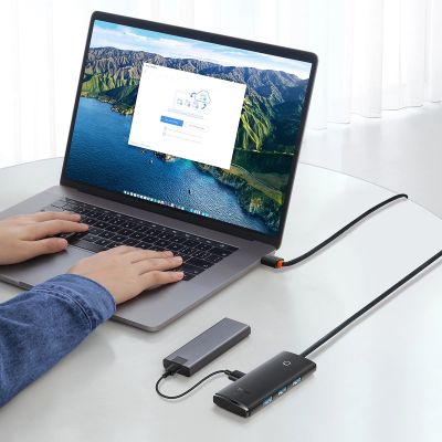 9. Baseus Lite Series HUB 4-Port (USB-A zu 4xUSB-A 3.0) 2m schwarz (WKQX030201)
