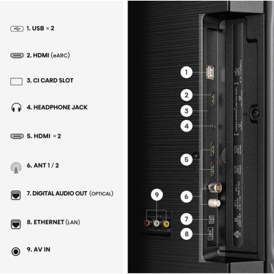 17. Hisense 50A6S 127 cm (50") 4K Ultra HD Smart TV mit WLAN, Schwarz