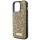 6. Guess Rhinestone Metal Logo Hülle für iPhone 15 Pro Max – Gelb