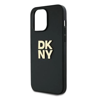 5. DKNY Wrist Strap Stock Logo Hülle für iPhone 14 Pro Max – Schwarz