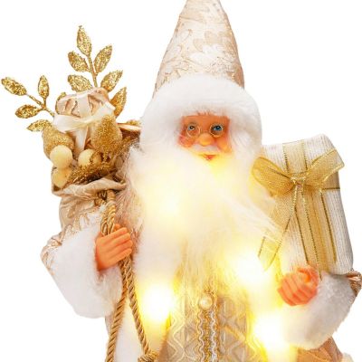 8. Dekorativer Weihnachtsmann, 30 cm, Gold