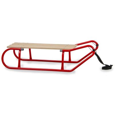 11. Metallschlitten für 2 Personen, rot