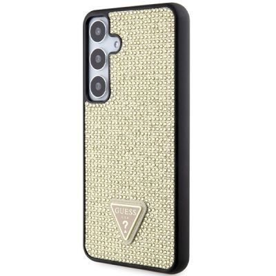 2. Guess Rhinestone Triangle Hülle für Samsung Galaxy S24+ - Gold