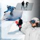 4. Qunature 10130003005 Skihelm mit Ohrenschützern Panda Snowboard für Kinder 54-58 cm - Weiß