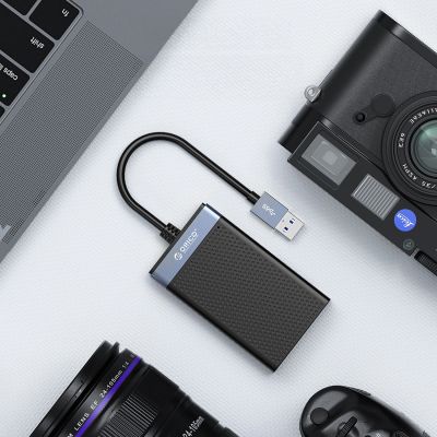 11. Orico CL4D-A3 USB-A 3.0 SD microSD CF MS 5 Gbit/s Speicherkartenleser – Schwarz und Silber