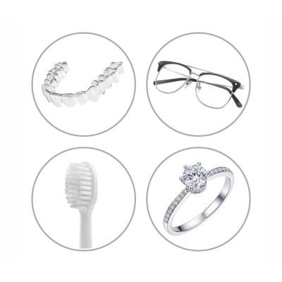 26. Activejet AUC-200 Ultraschall-UV-Reiniger für Zahnprothesen, Brillen und Schmuck, weiß.