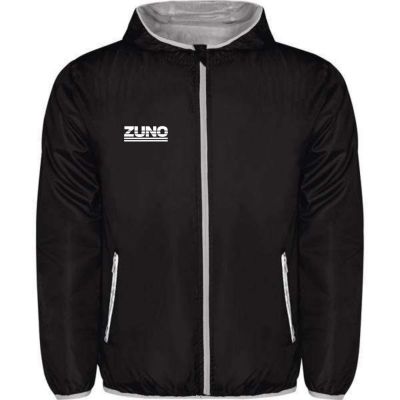 Zuno - schwarzer Windbreaker-Regenmantel