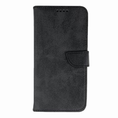 2. Leather Book Case für iPhone 16 – Schwarz