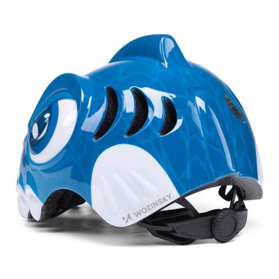 3. Wozinsky Kinderfahrradhelm mit Dinosaurier-Motiv, Größe S – Blau