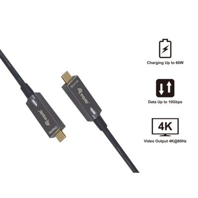 4. Equip 119464 USB-Kabel USB 3.2 Gen 2 (3.1 Gen 2) 7,5 m USB-C 10 Gbit/s 60 W Schwarz