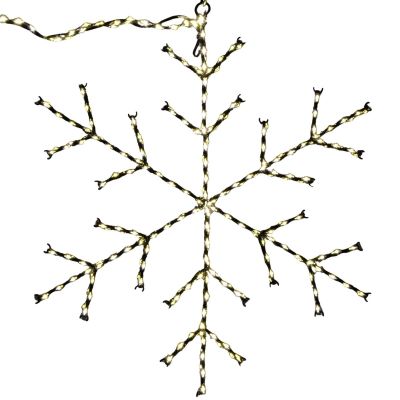 2. DEKORATIVER HÄNGE-SCHNEEFLOCKE MIT 470 LED, WARMWEISS