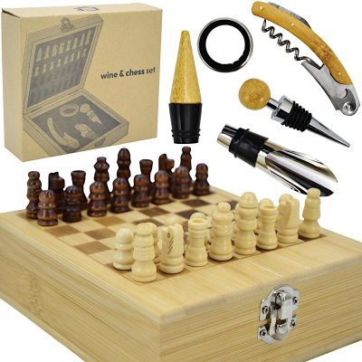 SCHACHSPIEL UND WEINACCESSOIRES-SET STAMINA