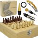 SCHACHSPIEL UND WEINACCESSOIRES-SET STAMINA