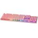 Deltaco Gaming GAM-021-RGB-P-DE USB-Tastatur QWERTZ Deutsch Pink