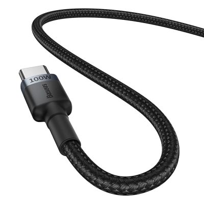 4. Baseus Cafule USB-C / USB-C-Kabel 100W 1 m - rot-schwarz und schwarz-grau (2 Stk.)