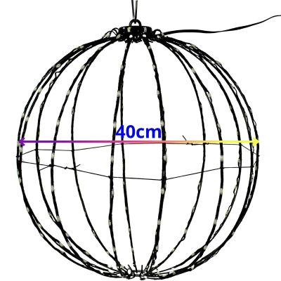 5. Hängende Dekokugel, 168 LEDs, RGB, 40 cm
