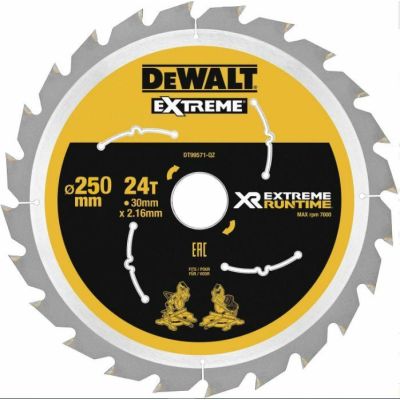 2. DeWALT DT99573 Kreissägeblatt 25 cm 1 Stück.