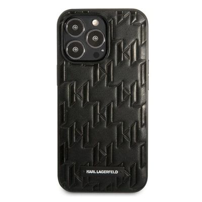 3. Karl Lagerfeld KLHCP13LMNMP1K iPhone 13 Pro / 13 6,1 "Hardcase schwarz / schwarzes Monogramm-Plakette