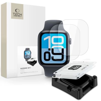 Tech-Protect Supreme Set+ 2er-Pack Hydrogelfolie für Apple Watch 44 mm