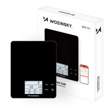 Wozinsky WIK-10 Intelligente Küchenwaage mit Digitalanzeige und Bluetooth-App – Schwarz