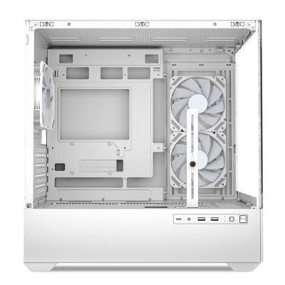 5. Sharkoon MK6 RGB Micro-ATX Computergehäuse, 1x Glas, Weiß