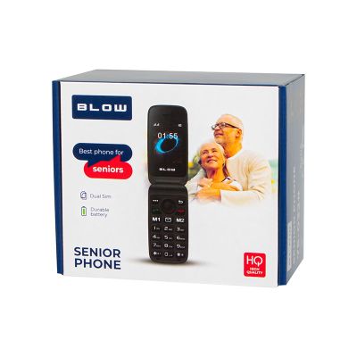 7. BLOW Seniorentelefon mit Klappe S24 schwarz