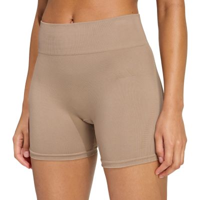 4. adidas Workout Essentials Damen-Shorts, 4 Zoll, beige, JX3926