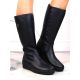 17. Rieker W RKR237B Wasserdichte Lederstiefel mit Lammwolle gefüttert