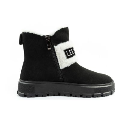 4. Lee Cooper Damen Stiefel Winterstiefel modisches Schaffell isoliertes Leder