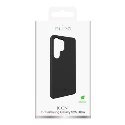 10. Puro Icon Silikonhülle für Samsung Galaxy S25 Ultra – Schwarz