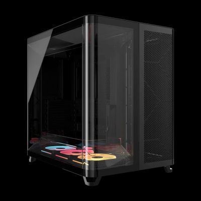 Corsair AIR 5400 LX-R LINK Tempered Glass Mid-Tower-Gehäuse, Schwarz