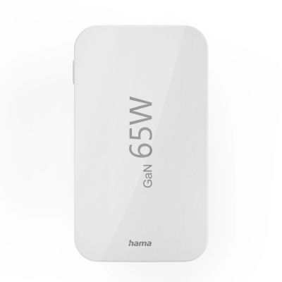 4. Hama GaN 65W Ladegerät 2x USB-C 1x USB-A faltbar - Weiß
