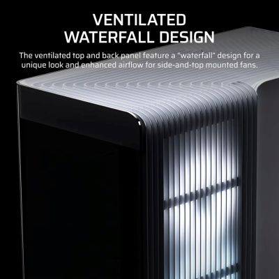 2. Corsair FRAME 4500X LX-R RGB Midi-Tower-Gehäuse mit Seitenwand aus gehärtetem Glas, Weiß